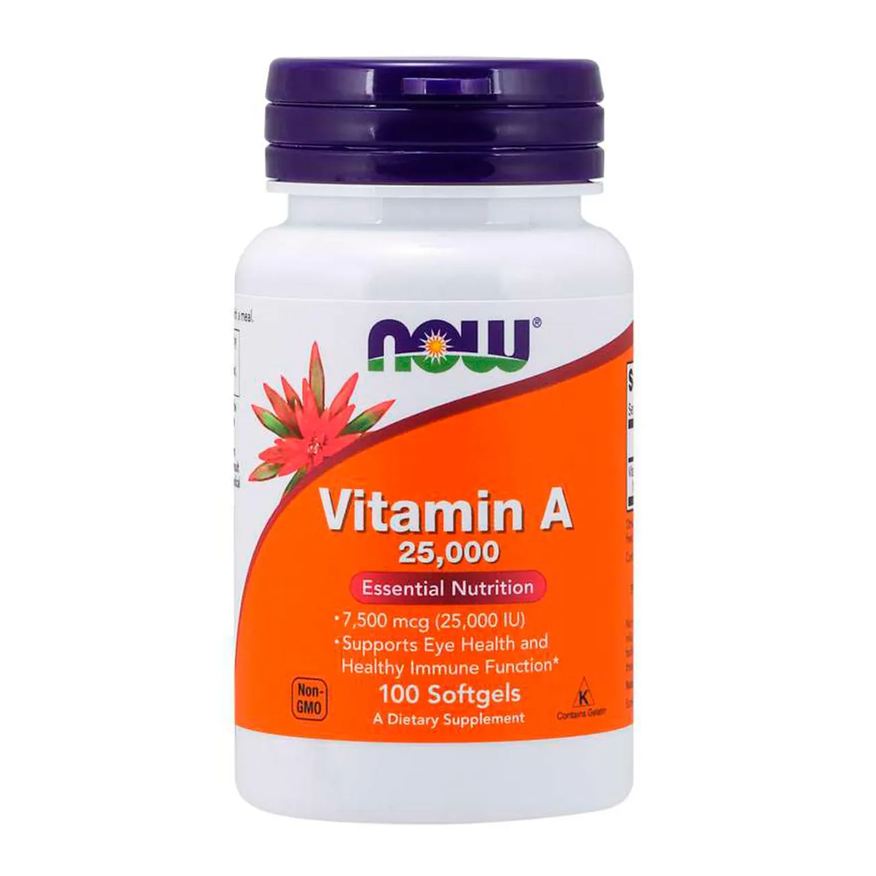 Now Foods Vitamina A 25000 Iu (100 Sgels)