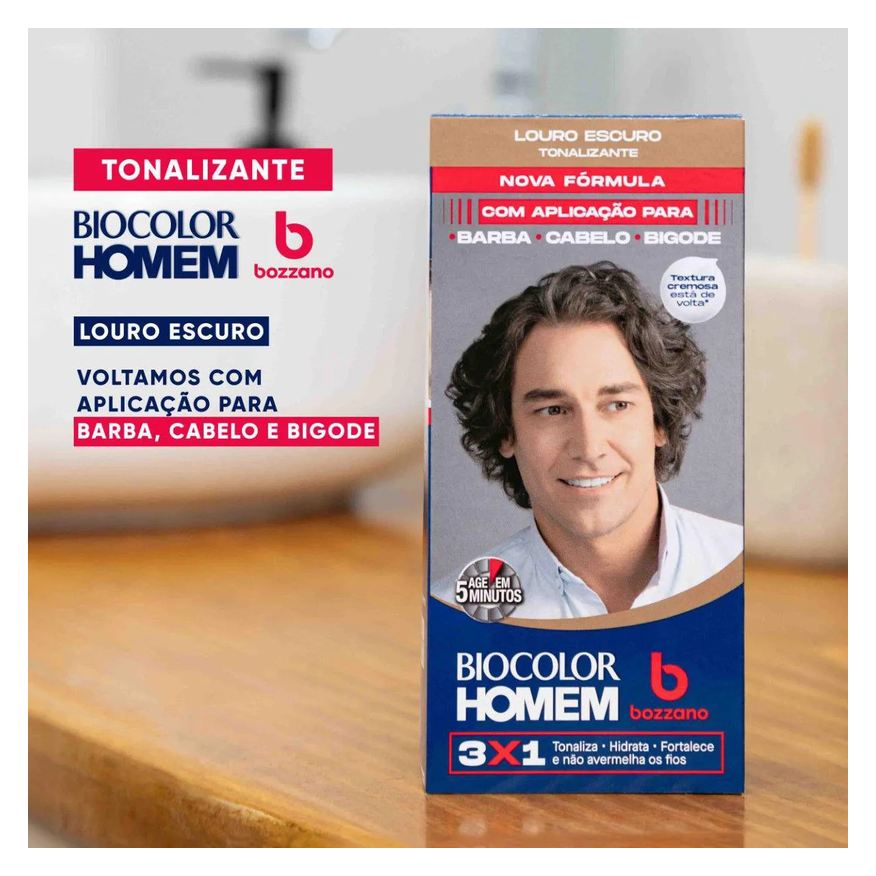 Bozzano Tonalizante de Cabelo Biocolor Homem - Louro Escuro