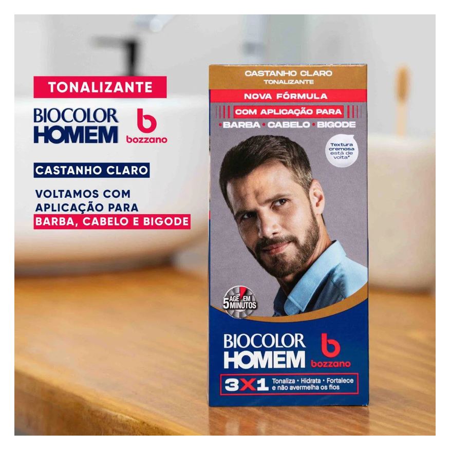 Bozzano Tonalizante de Cabelo Biocolor Homem - Castanho Claro