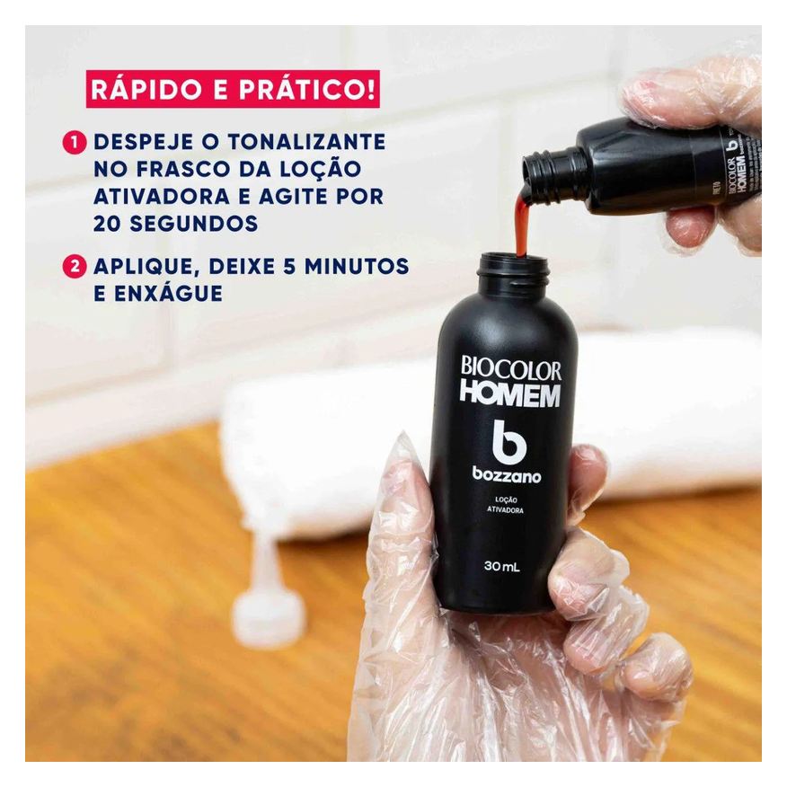 Bozzano Tonalizante de Cabelo Biocolor Homem - Preto