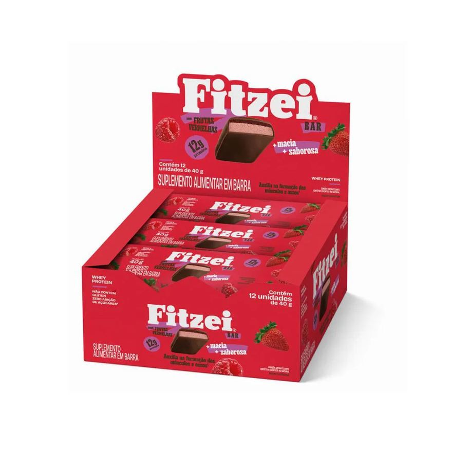 Vitafor Fitzei 40g 12un Barra Frutas Vermelhas