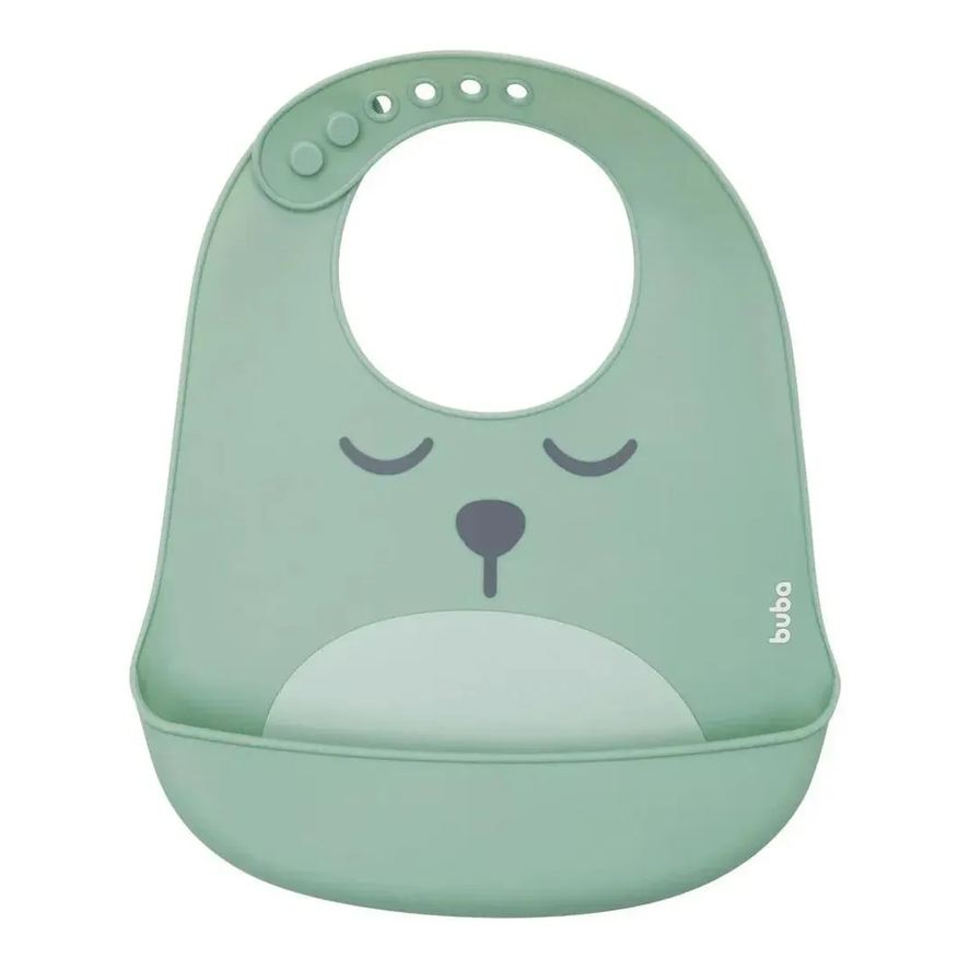Buba Babador Silicone Pega Migalhas Gumy Verde +3 Meses