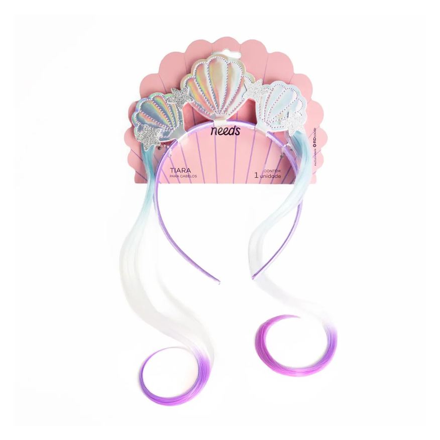 Needs Tiara para Cabelo com Mechas Sereia 1 unidade
