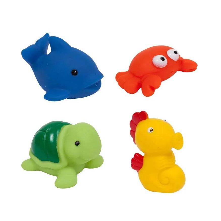 Buba Bichinhos De Banho Animais Marinhos +3m 4und