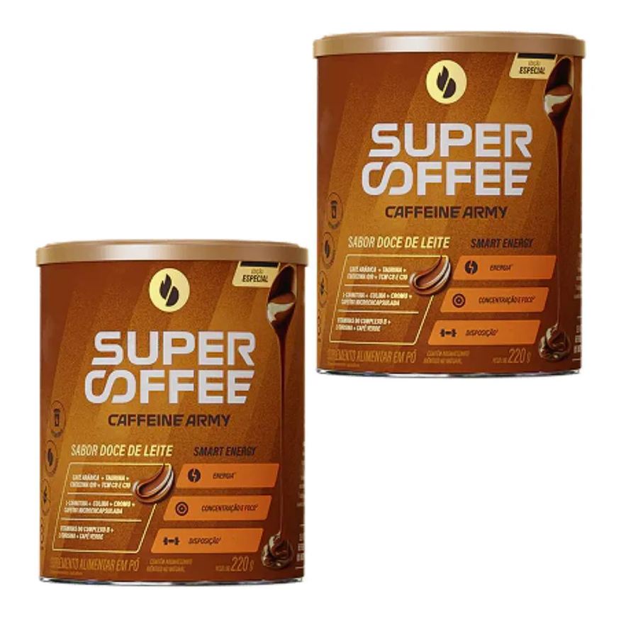 Supercoffee Kit Duas (2) Latas Super Coffee 3.0 Doce De Leite 220g