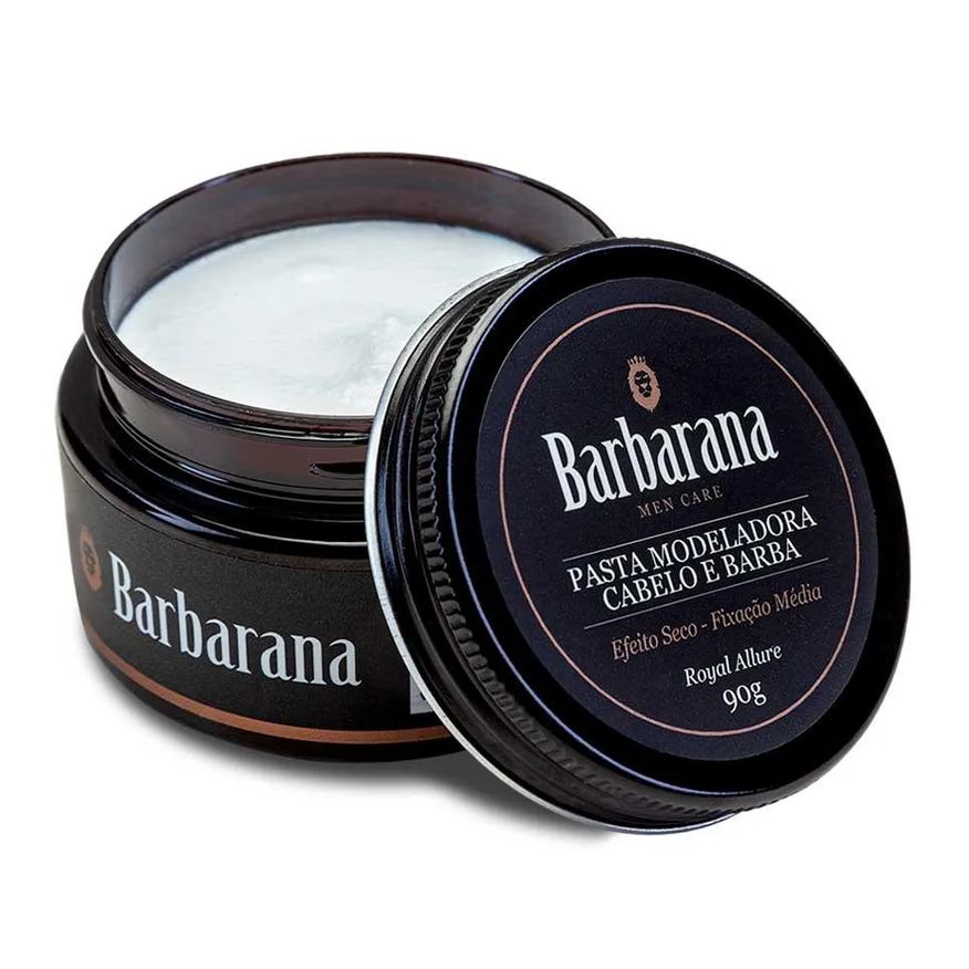 Barbarana Pasta Modeladora Efeito Seco - Fixação Média Royal Allure 90g