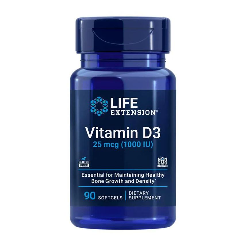 Life Extension Vitamina D3 25mcg 1000ui 90 Softgels