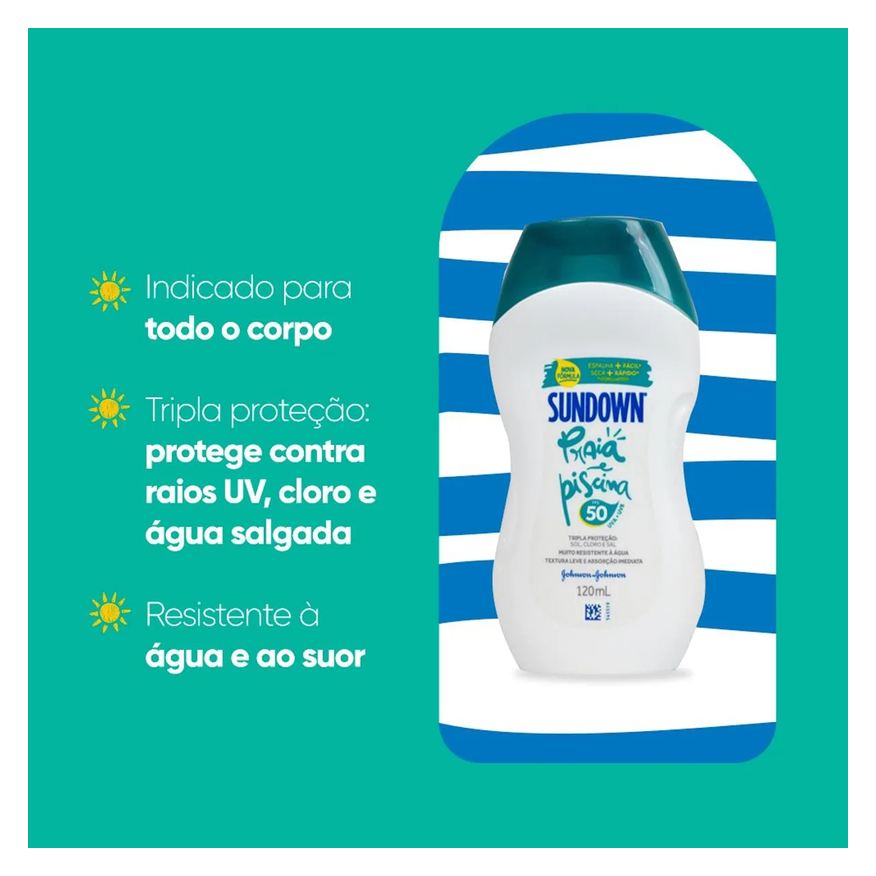 Sundown Protetor Solar Corporal Loção FPS 50 120ml