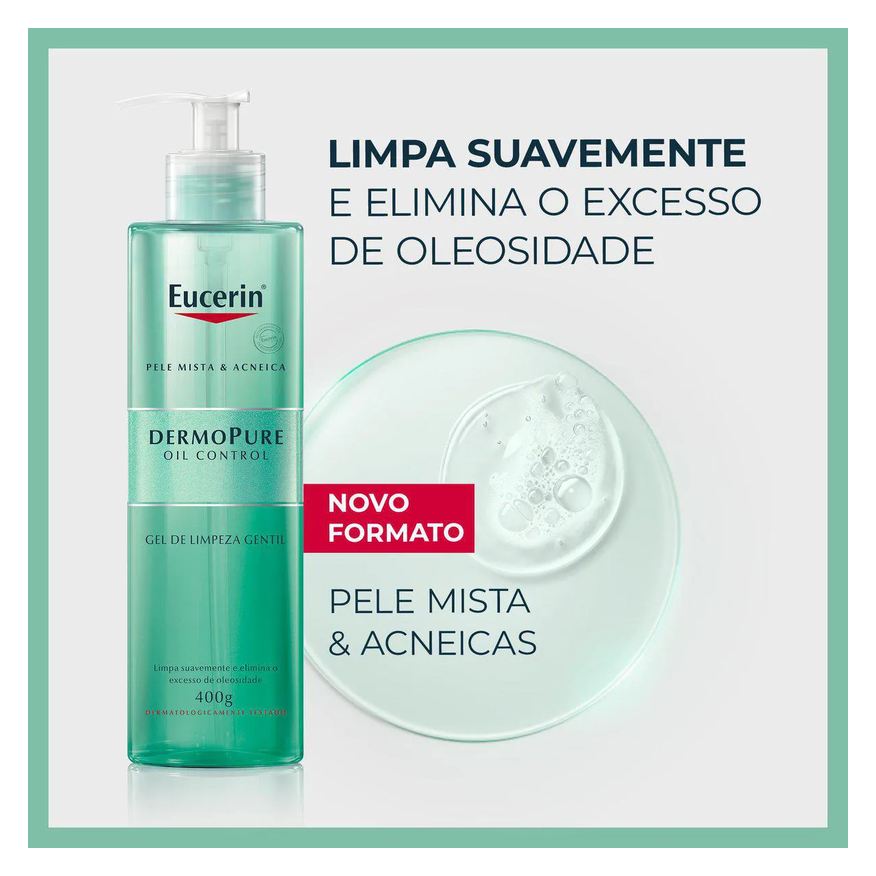 Eucerin Kit Facial Gel de Limpeza Dermo Pure Gentil 400g + Sérum Anti-Idade Hyaluron-Filler Epigenetic 30ml + Protetor Solar Fluido FPS 60 Hydro