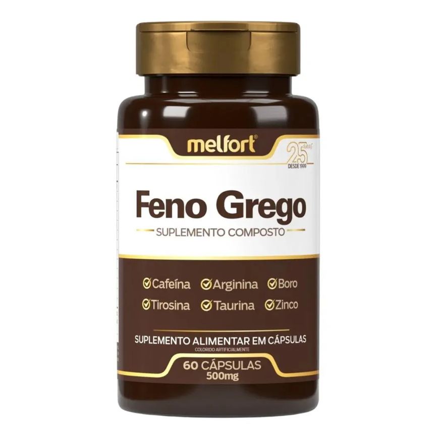 Melfort Feno Grego + Guarana 60 cápsulas 500mg