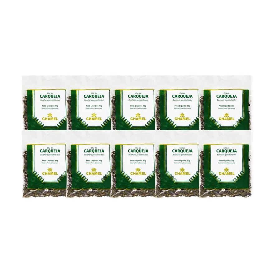 Chamel Kit 10X Chá Pacote Carqueja Folhas 30g