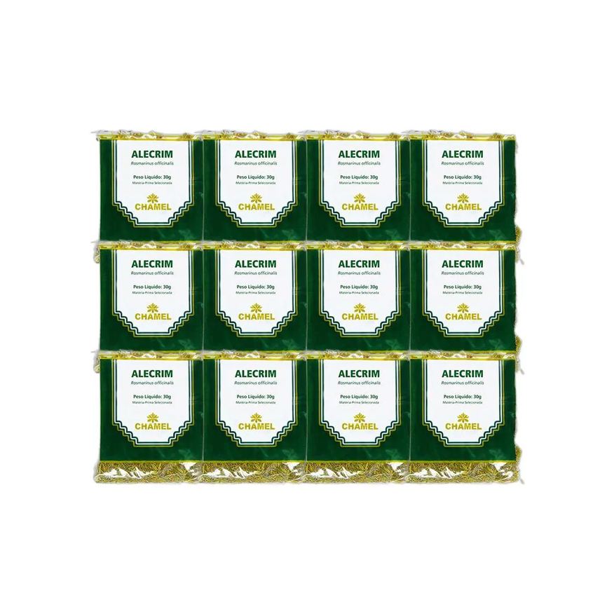Chamel Kit 12X Chá Pacote Alecrim Folhas 30g