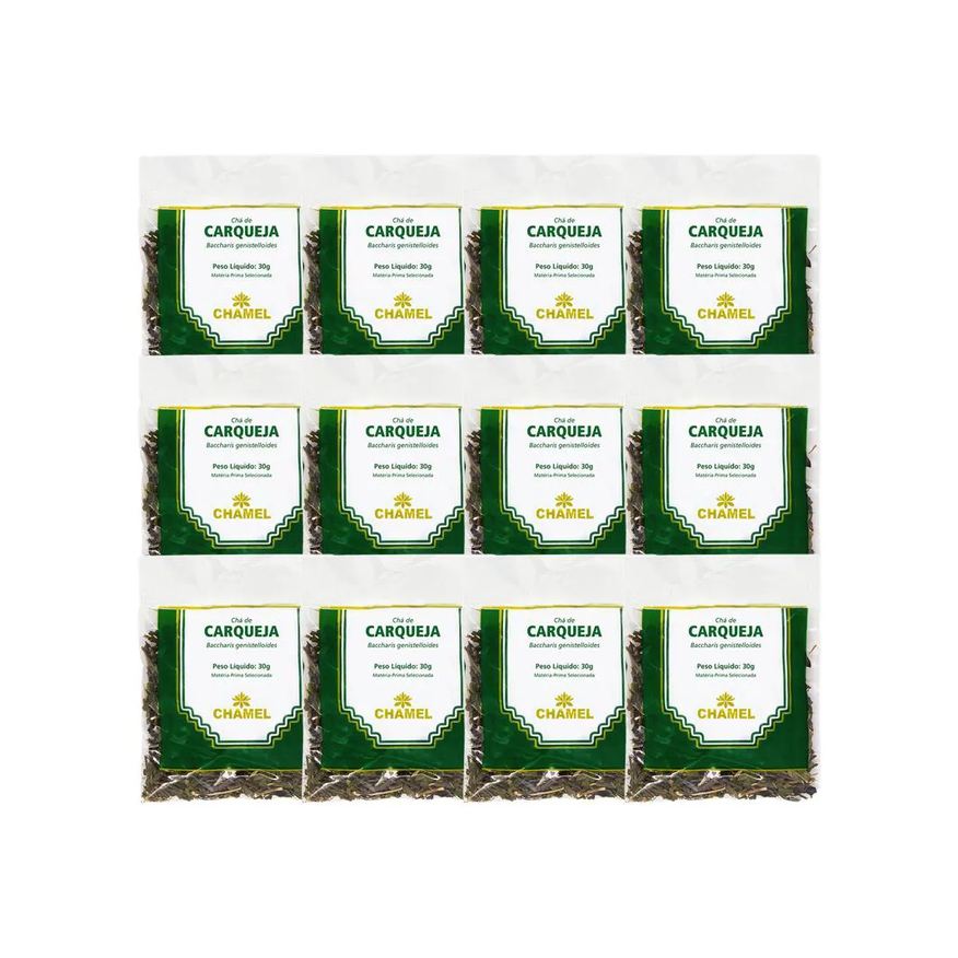 Chamel Kit 12X Chá Pacote Carqueja Folhas 30g