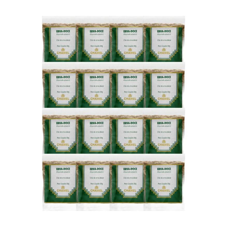 Chamel Kit 16X Chá Pacote Erva Doce 50g