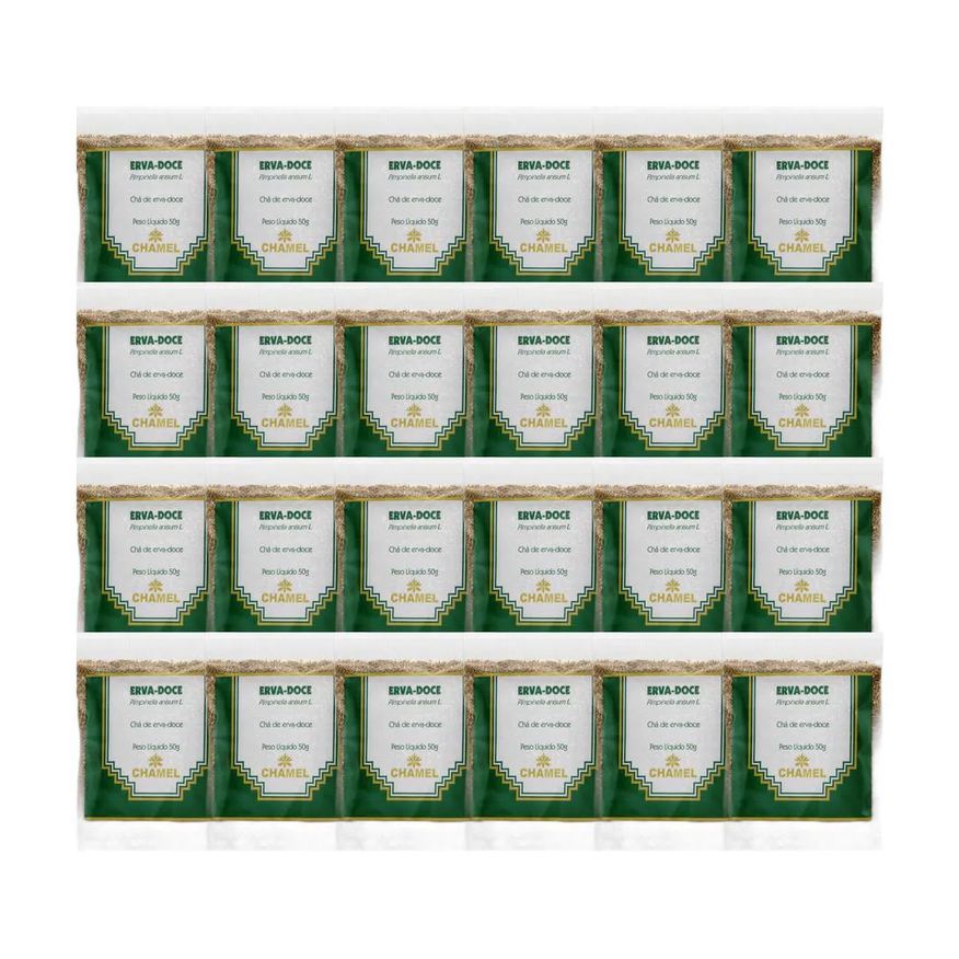 Chamel Kit 24X Chá Pacote Erva Doce 50g