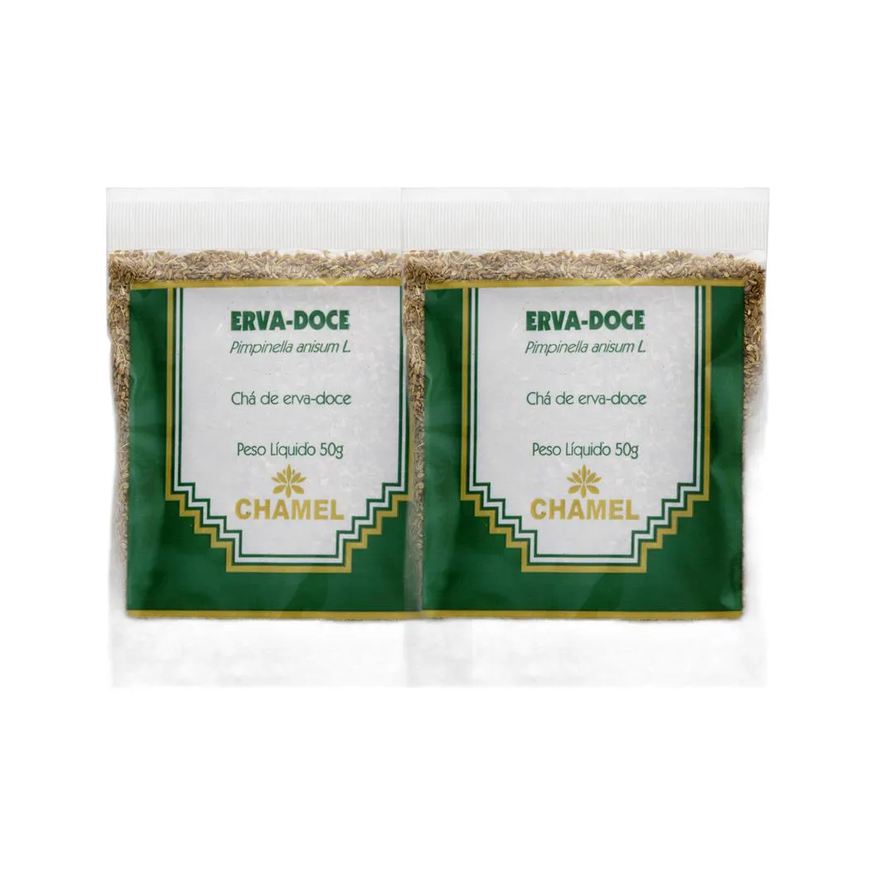 Chamel Kit 2X Chá Pacote Erva Doce 50g