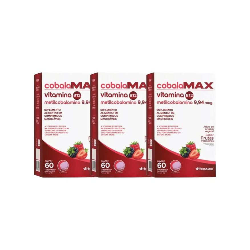 Herbamed Kit 3X Vitamina B12 Metilcobalamina 60 Cpr
