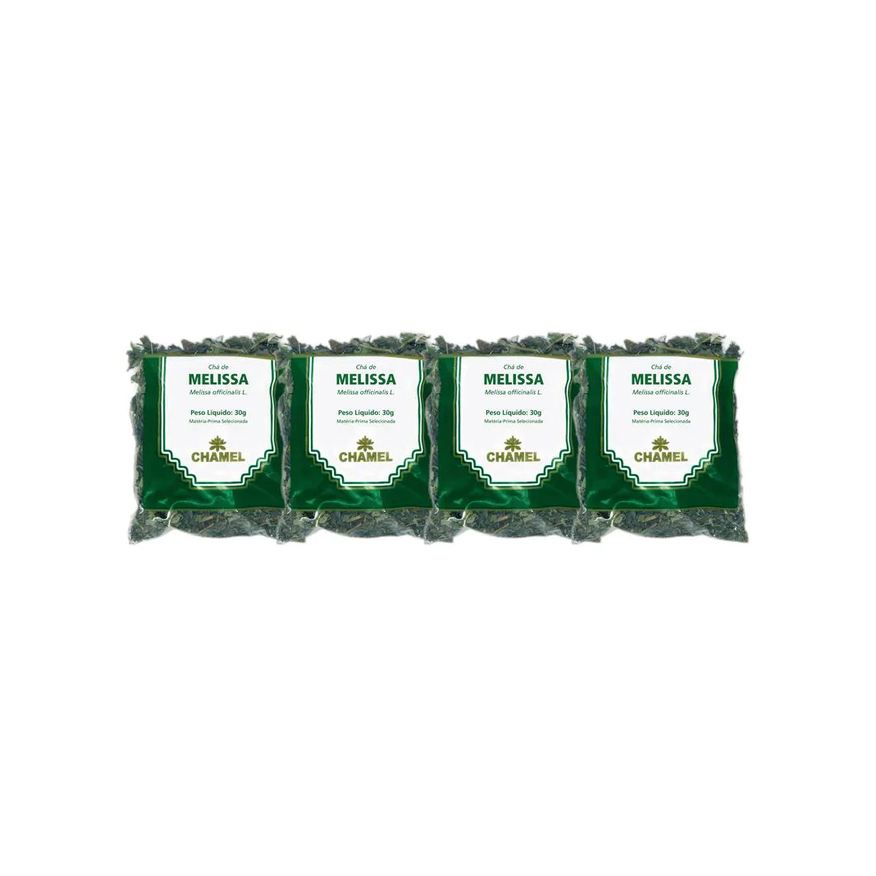 Chamel Kit 4X Chá Pacote Melissa Folhas 30g