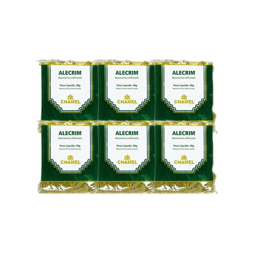 Chamel Kit 6X Chá Pacote Alecrim Folhas 30g