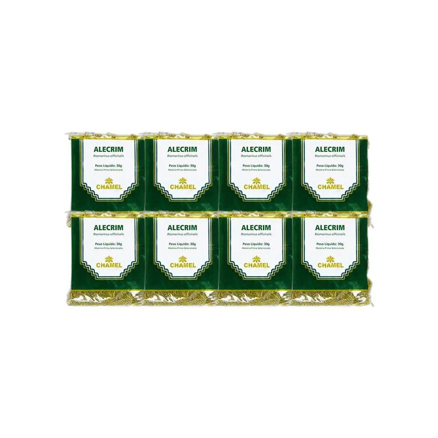 Chamel Kit 8X Chá Pacote Alecrim Folhas 30g