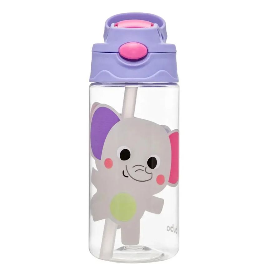 Buba Garrafinha Tritan Canudo Zoo Elefante 450ml