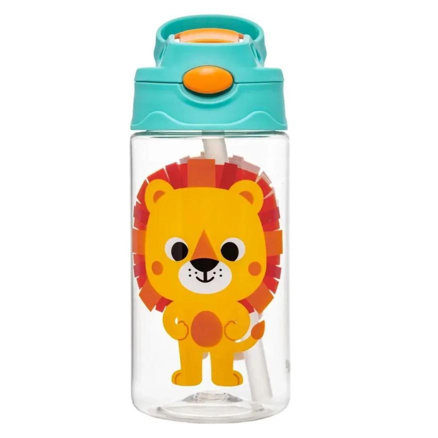 Buba Garrafinha Tritan Canudo Zoo Leão 450ml