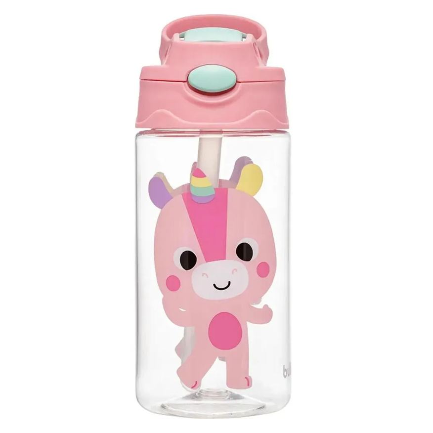 Buba Garrafinha Tritan Canudo Zoo Unicórnio 450ml