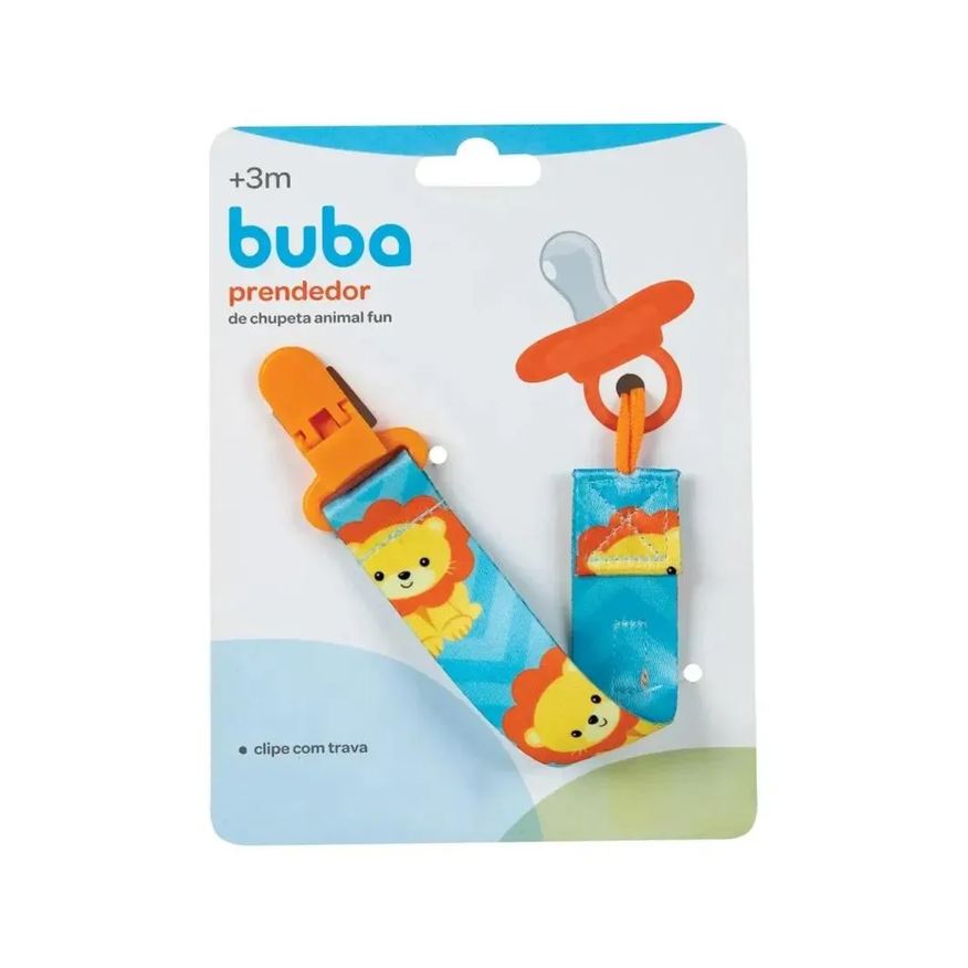 Buba Prendedor De Chupeta Animal Fun Leão