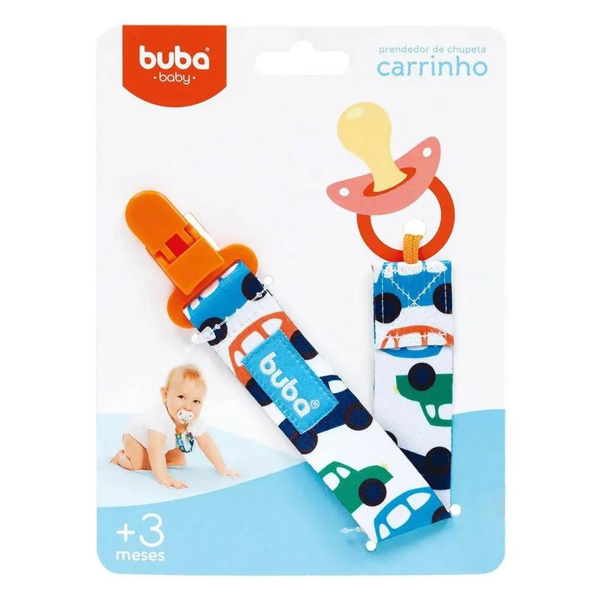 Buba Prendedor De Chupeta Carro Azul