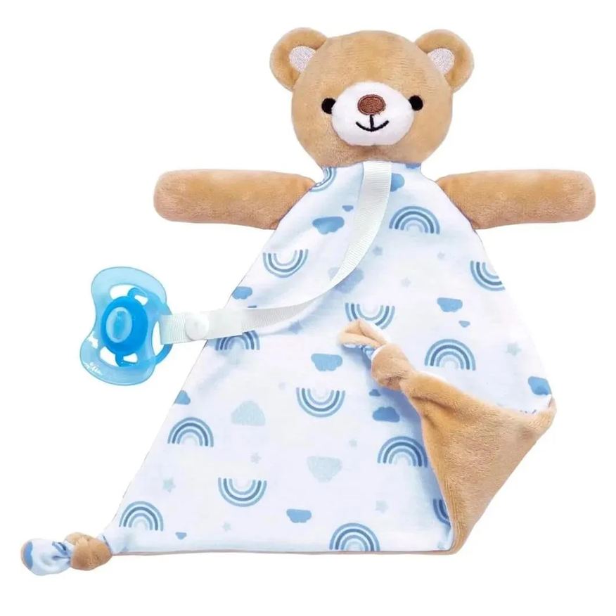 Buba Naninha Com Prendedor Urso Azul
