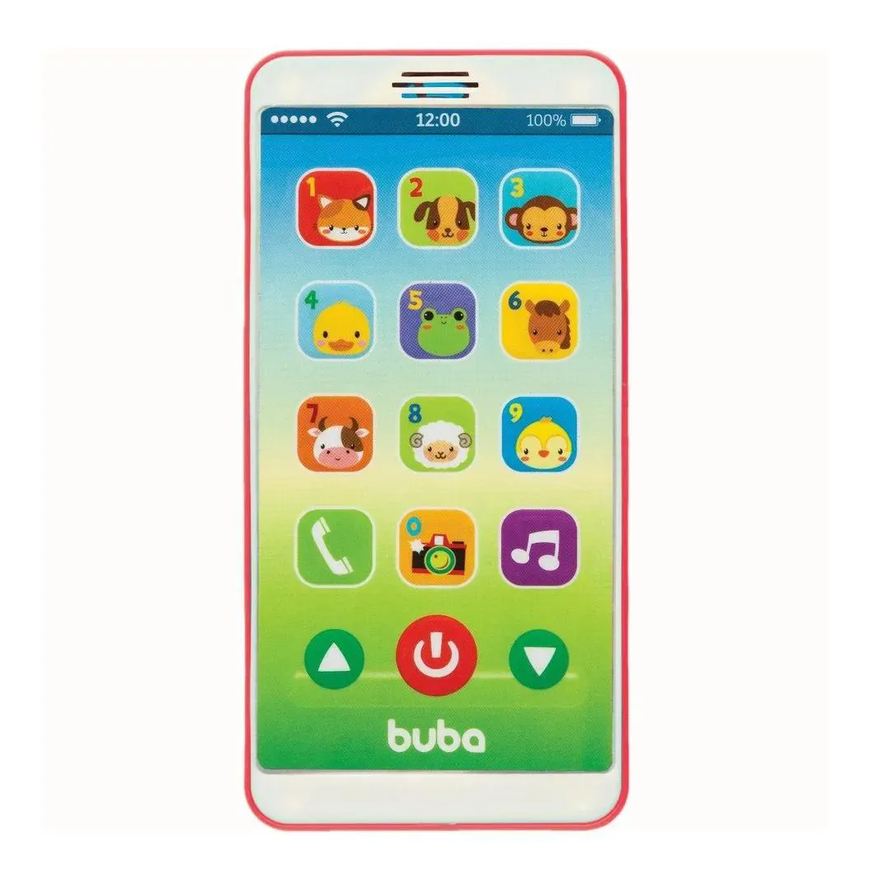 Buba Celular Musical Baby Phone Rosa +12 Meses