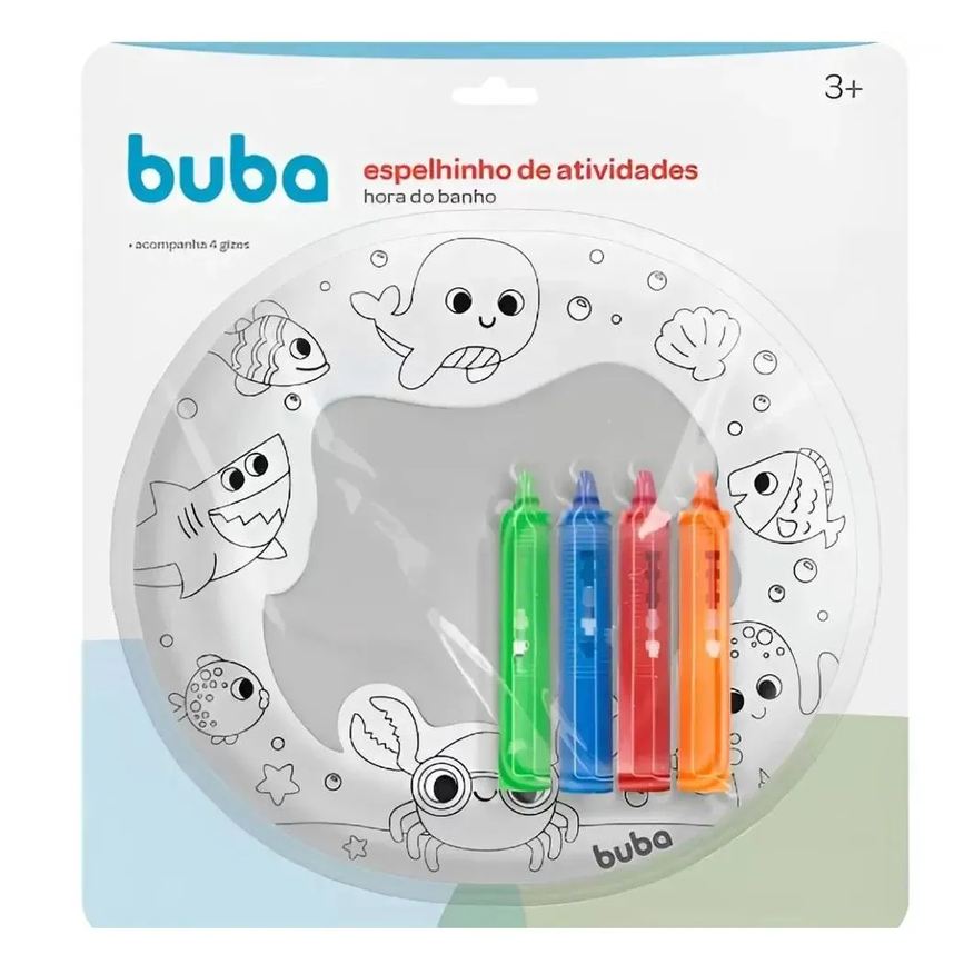 Buba Espelhinho De Atividades Com Giz Para Banho
