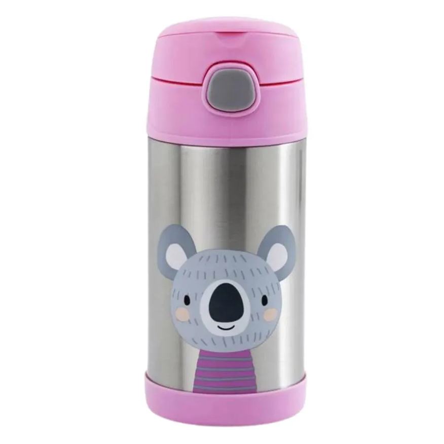 Clingo Garrafinha Térmica Com Canudo 310ml Inox Coala