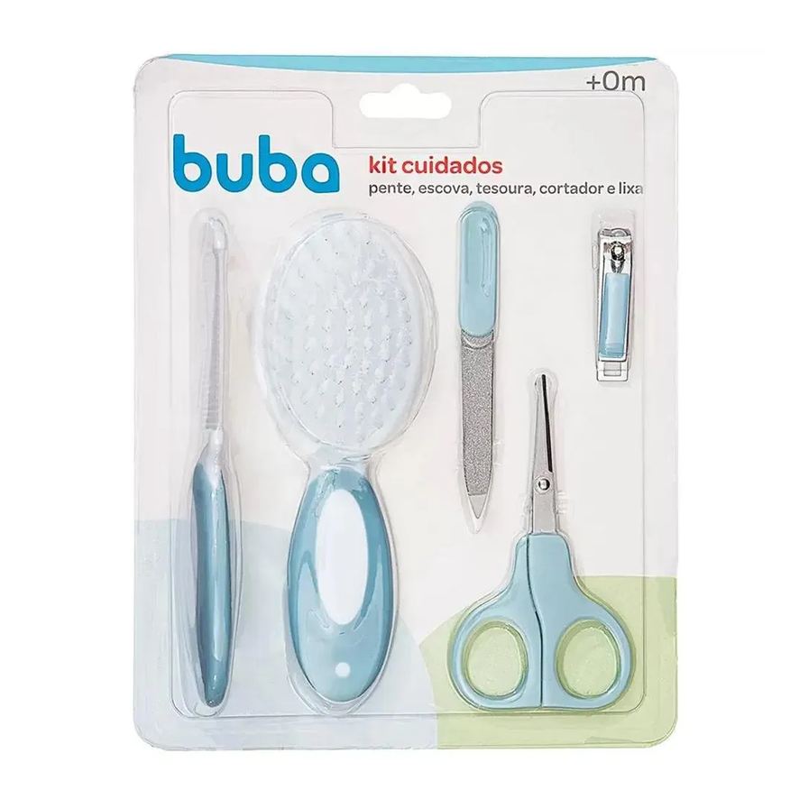 Buba Kit Cuidados De Higiene Para Bebê Azul