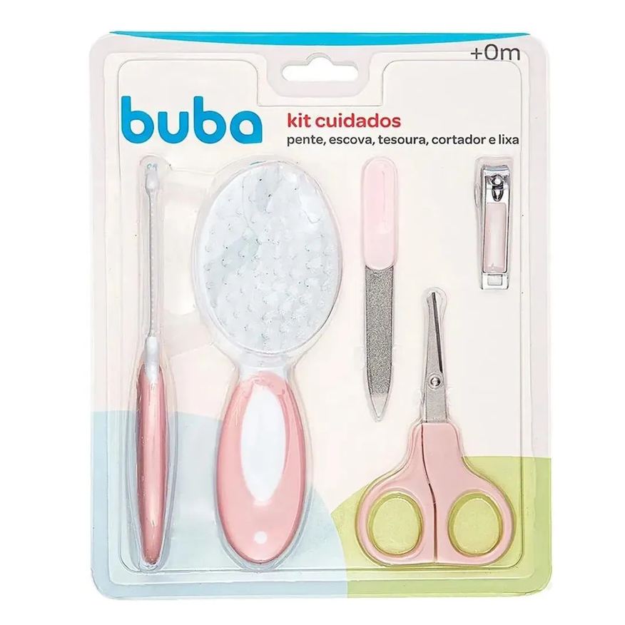 Buba Kit Cuidados De Higiene Para Bebê Rosa