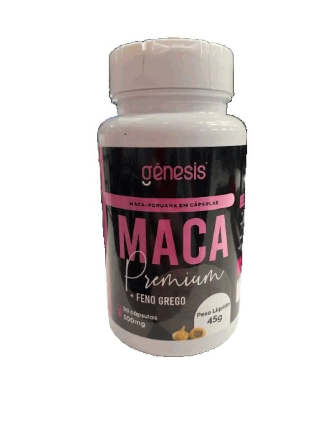 Genesis Nutrition Super Maca Peruana + Feno Premium Em Cápsulas - Original - (90 Cápsulas) - 500mg - Padrão: Único