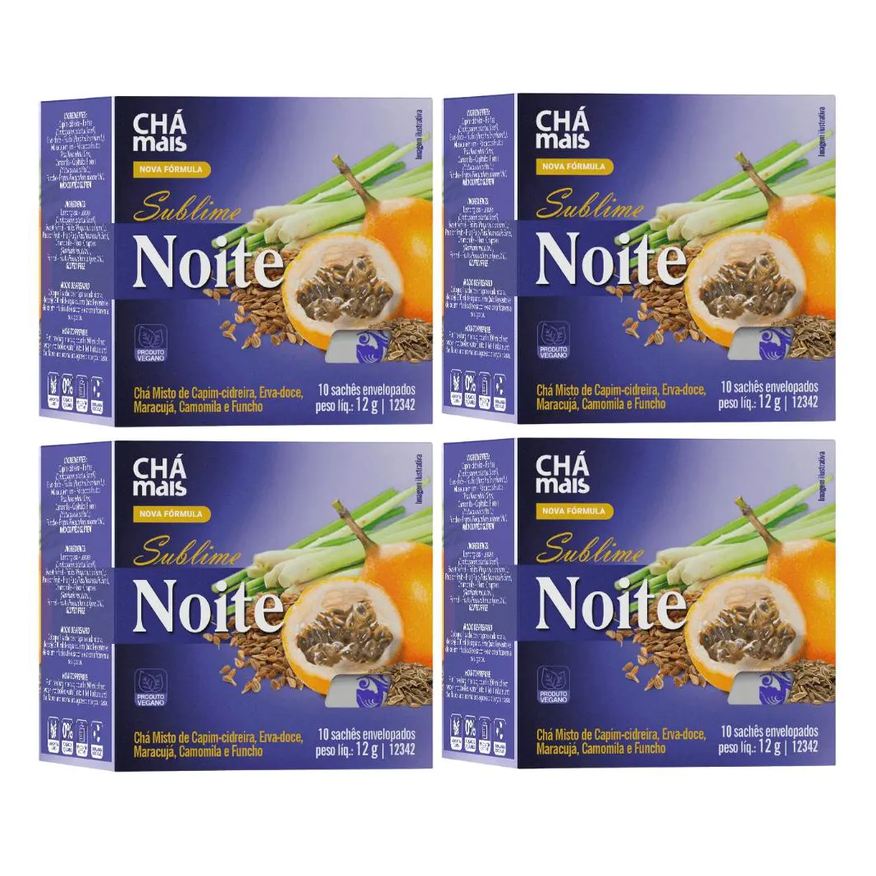 Chá Mais Kit 4X Chá Misto Sublime Noite 10 Sachês