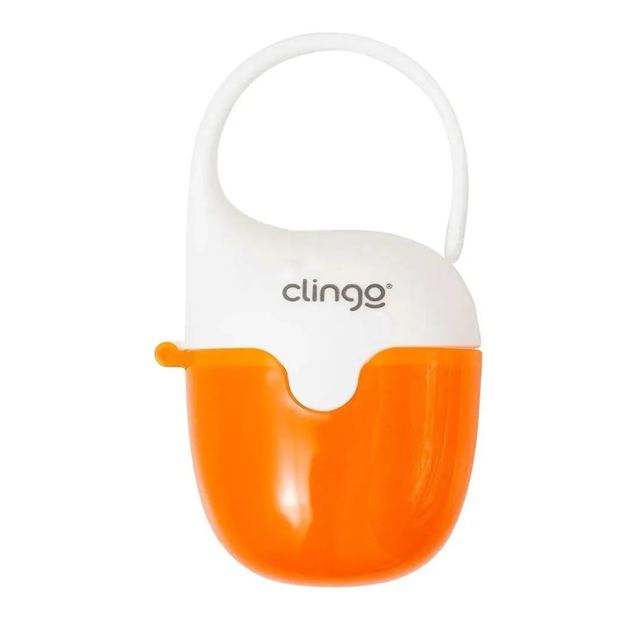 Clingo Porta Chupetas Baleia Laranja