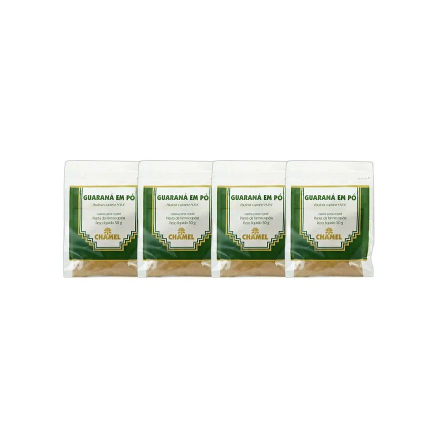 Chamel Kit 4X Pacote de Guarana em Pó 50g