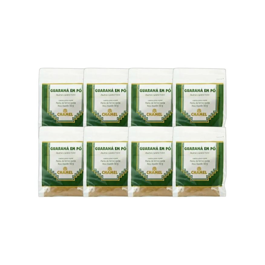 Chamel Kit 8X Pacote de Guarana em Pó 50g