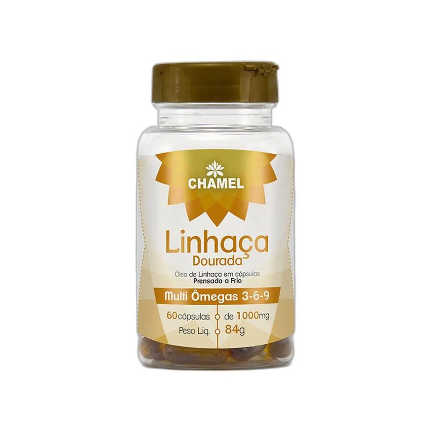 Chamel Vitamina Linhaça Dourada 1g 60 Cápsulas