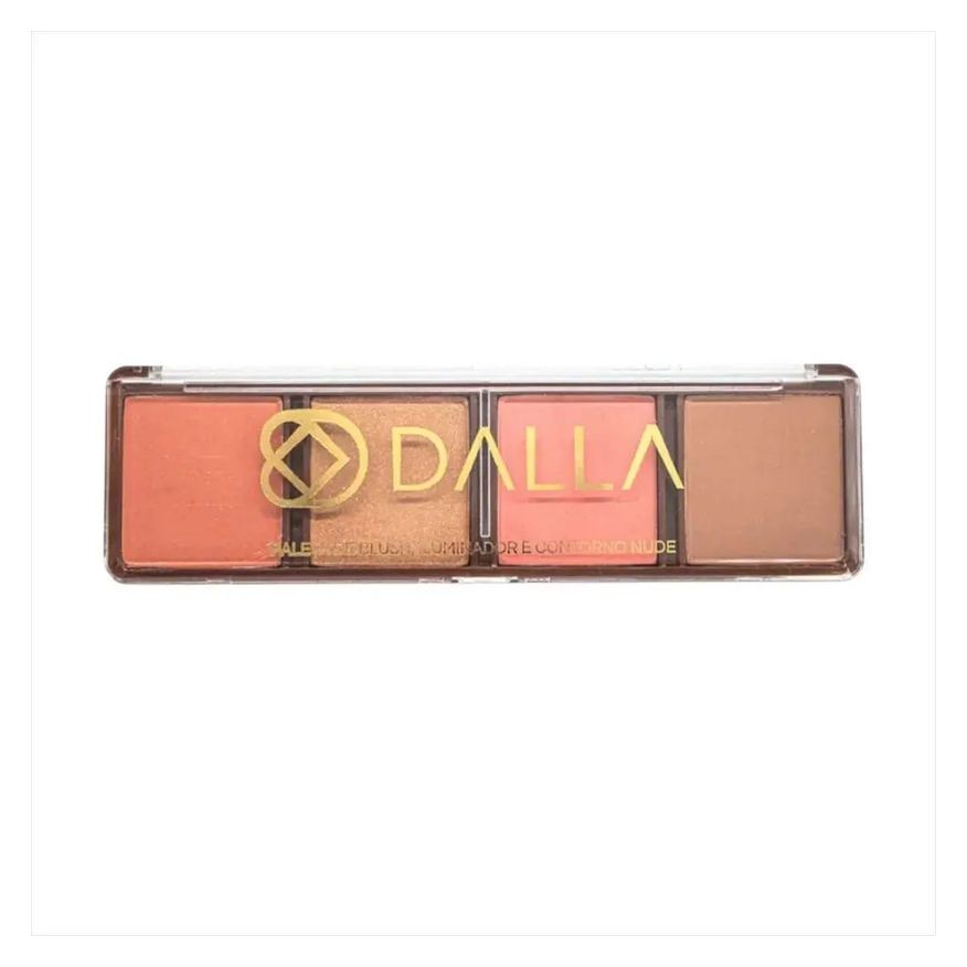 Dalla Makeup Dalla Paleta Blush Iluminador e Contorno Nude 14g