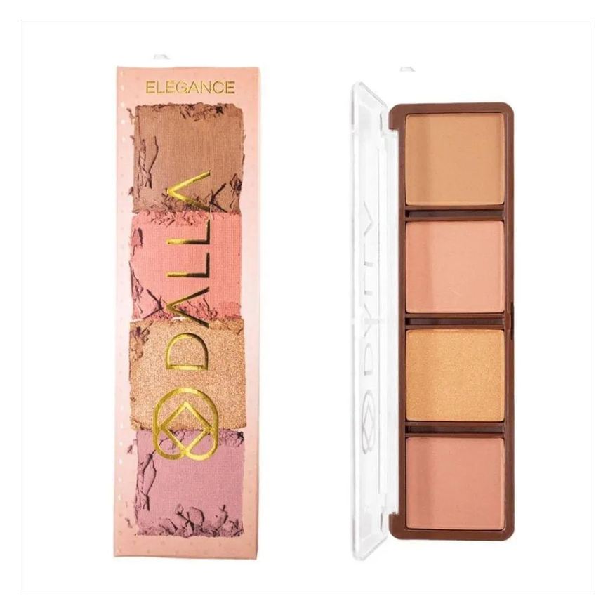 Dalla Makeup Dalla Paleta de Blush Contorno e Iluminador Elegance 14g