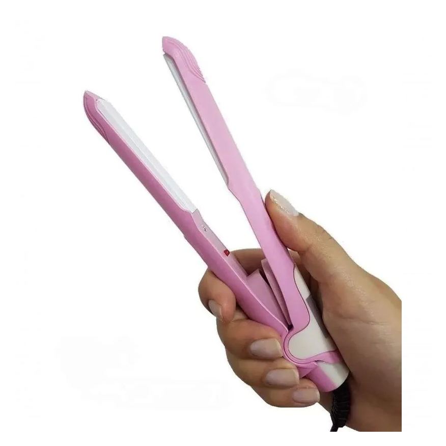 Aquilae Mini Chapinha Portátil Bivolt Alisa e Ondula 17,5Cm Rosa