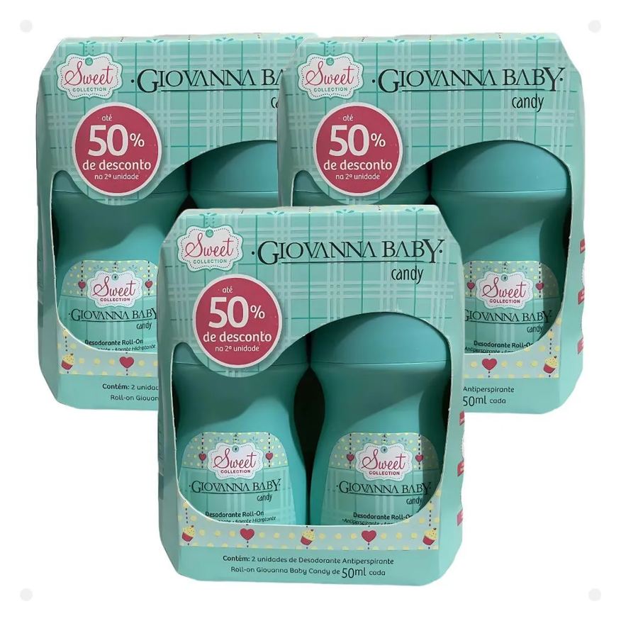 Giovanna Baby Kit Giovanna Baby: 6 Desodorante Roll-on Candy