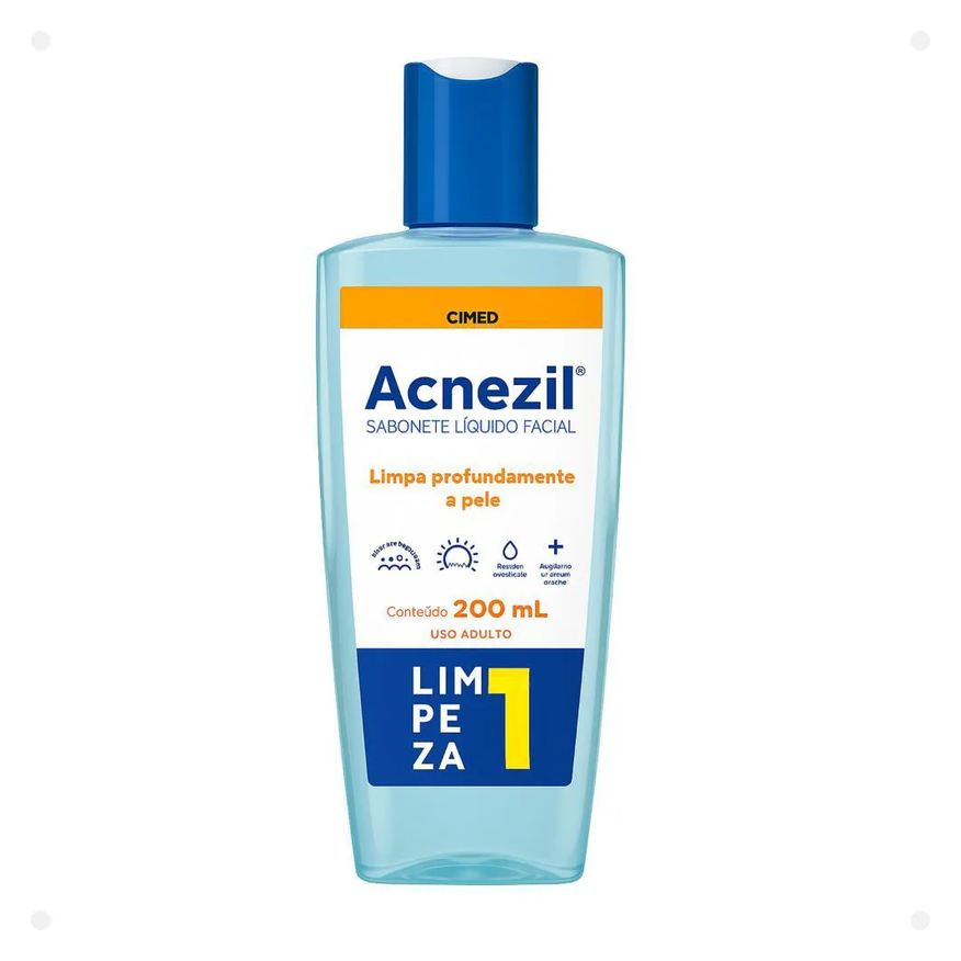 Cimed Sabonete Líquido Facial Acnezil Limpeza Profunda 200ml