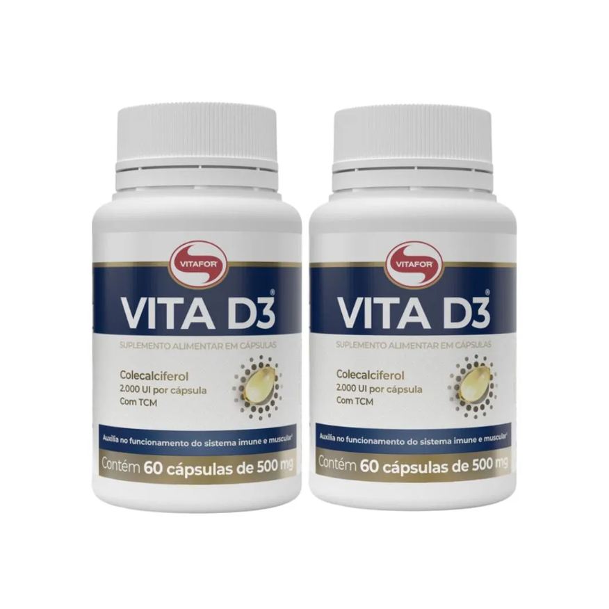 Vitafor Kit 2X Vitamina D3 2000Ui 60 Cápsulas