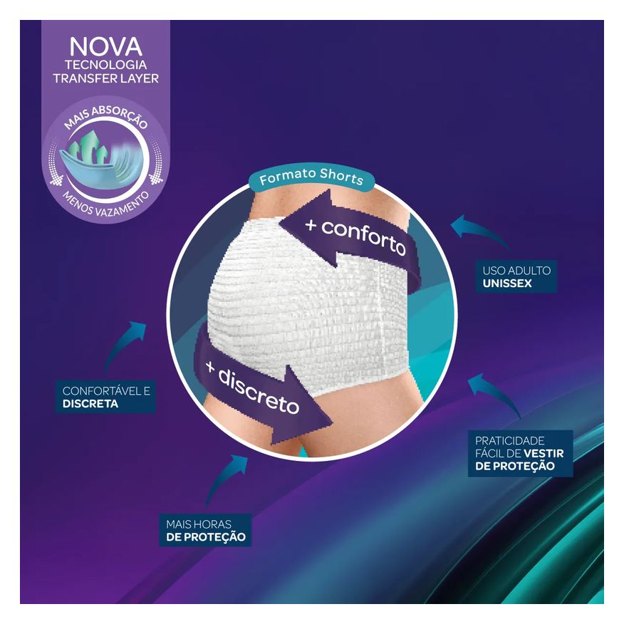 Needs Roupa Íntima Descartável DryCare Pants P/M 24 Unidades