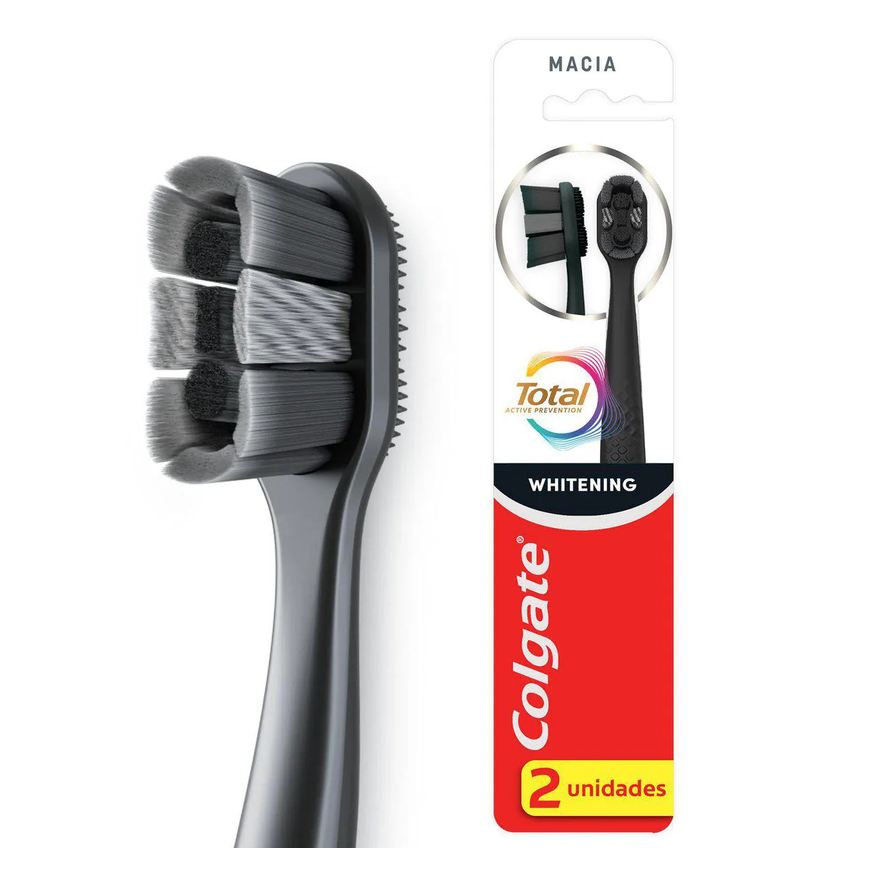 Colgate Escova de Dente Total Whitening Macia 2 unidades