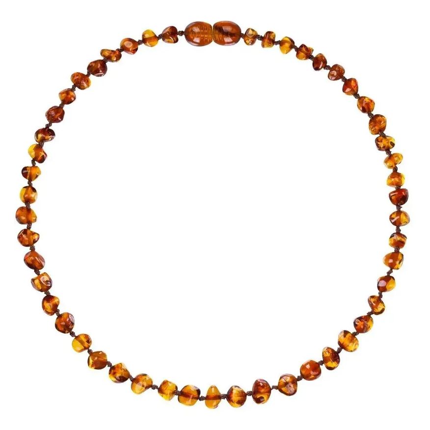 Bup Baby Colar de Âmbar Baroque Cognac 32Cm